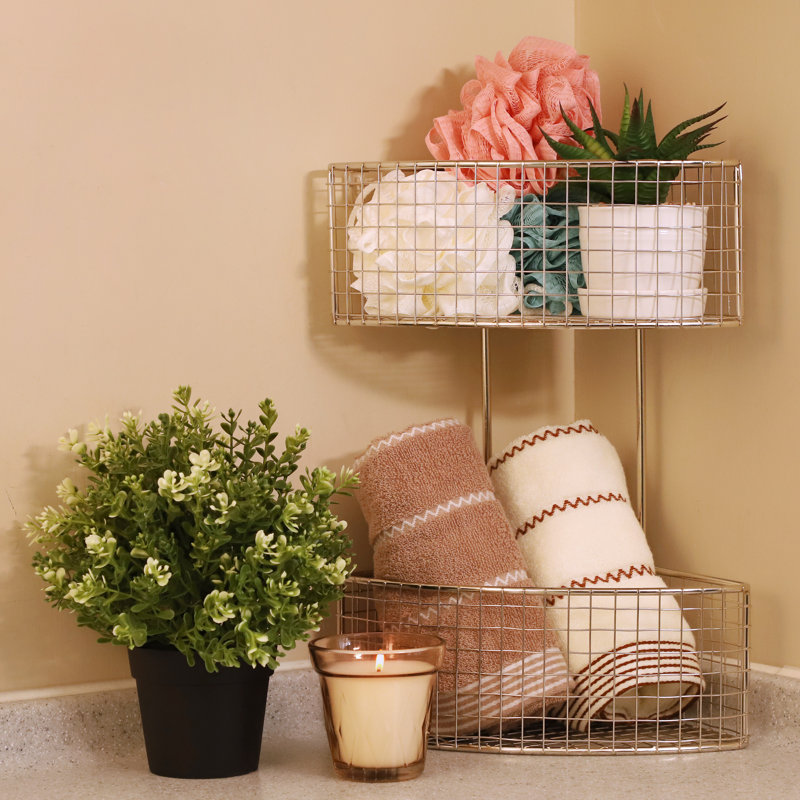 Metal Wall Organizer with Wall Baskets