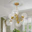 Lustre spoutnik 6 lumières en laiton