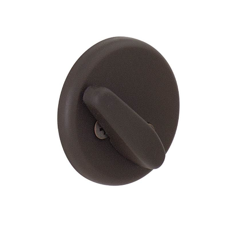 One-Sided Deadbolt Thumbturn with Exterior Plate, Oil Rubbed Bronze