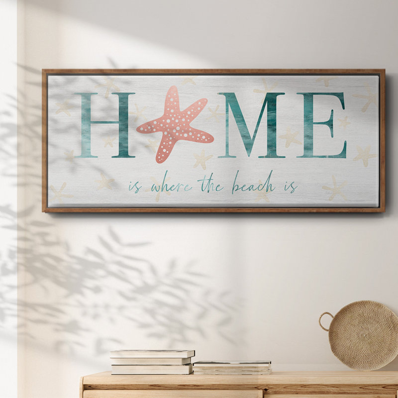Home Beach - toile encadrée, H 8 po x l 20 po