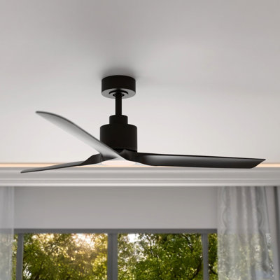 Delta 52in 3-Blade Smart Ceiling Fan or Flush Mount Fan 2700K-6000K CCT Tunable Range LED Light Kit with White Hardware in White Blades Works With iOS or Android App
