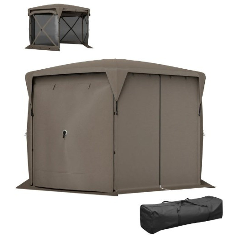 Sturdy Camping Tent With Mesh Panels, Portable Pop-up Shelters, Large Capacity