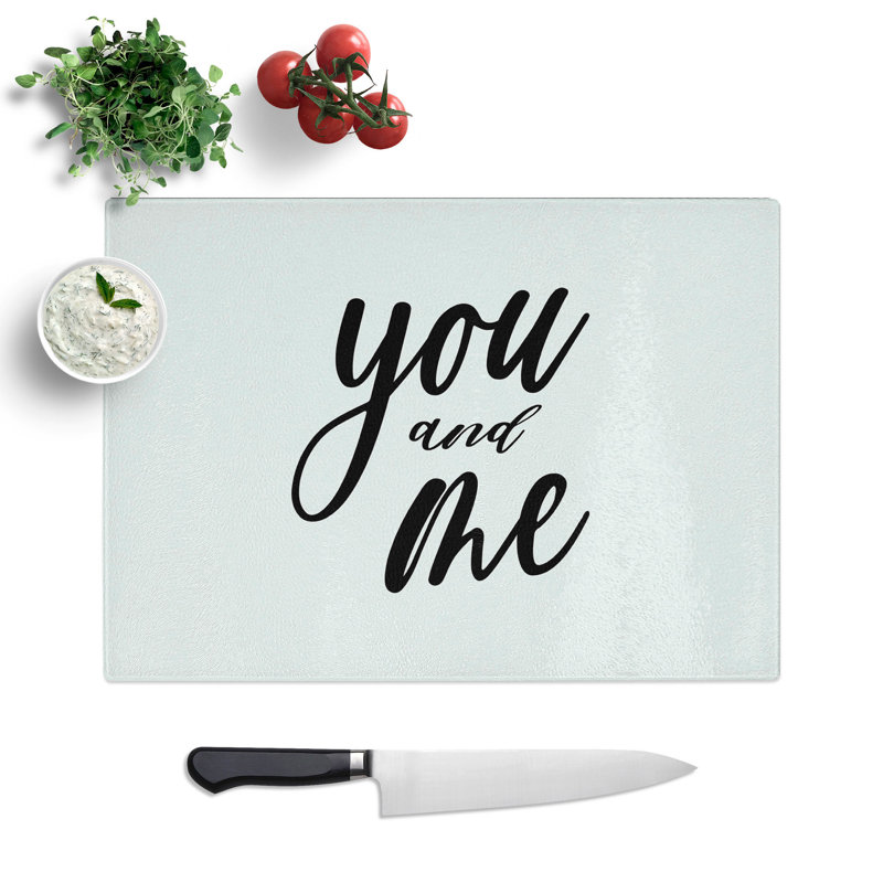 You and Me Chopping Board, 28.5cm W x 39cm L