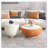 Cup Shape Leather Coffee Table-2019634721
