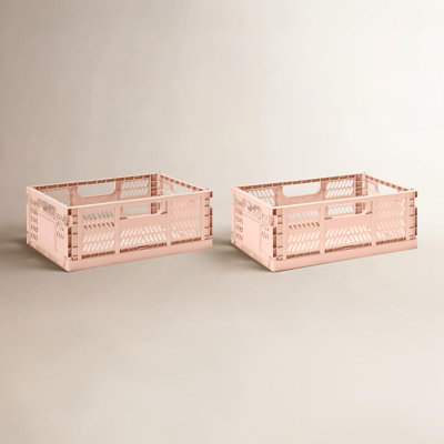 2 Piece Plastic Crate Set