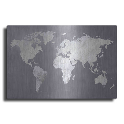 «Silver World», impression sans cadre sur métal