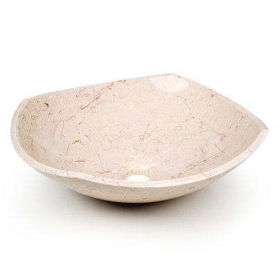 Lavabo de salle de bain vasque circulaire fabriqué à la main en pierre naturelle