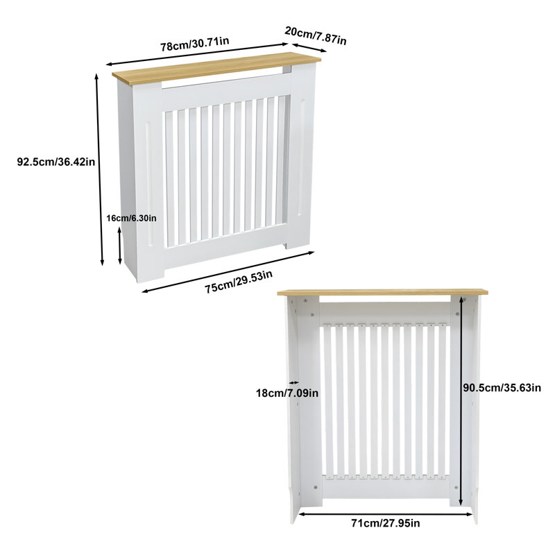 Radiator Cover, 92.5cm H x 75cm W x 20cm D
