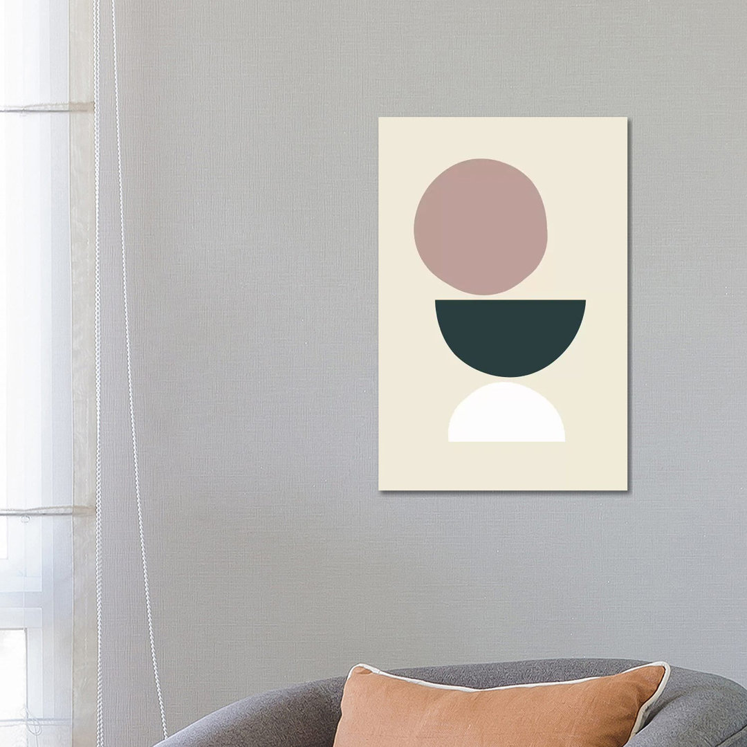 Mid-Century Shapes I von The Maisey Design Shop - Galerie-verpackte Leinwand Giclée auf Leinwand