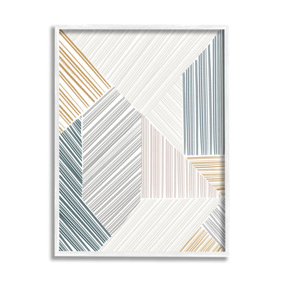 " Two Dimensional Layered Shapes Modern Abstract Line Pattern " by Emily Navas