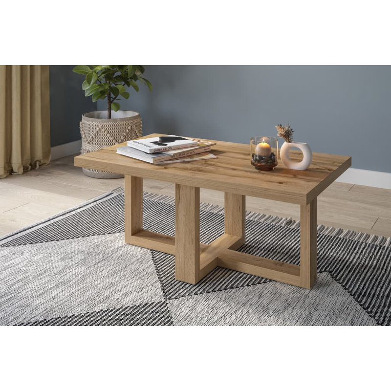 Shuyao Coffee Table with Storage, Oak/Oak 