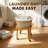 Handwoven Wicker Laundry Basket With Rolling Stand, Removable Liner, And Locking Wheels For Easy Multi-Room Laundry Transport