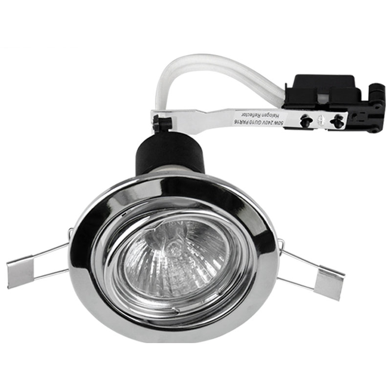 Steel Tiltable Recessed Downlight, Chrome