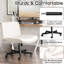 Chaise de travail pivotante en tissu Caelie-108608414