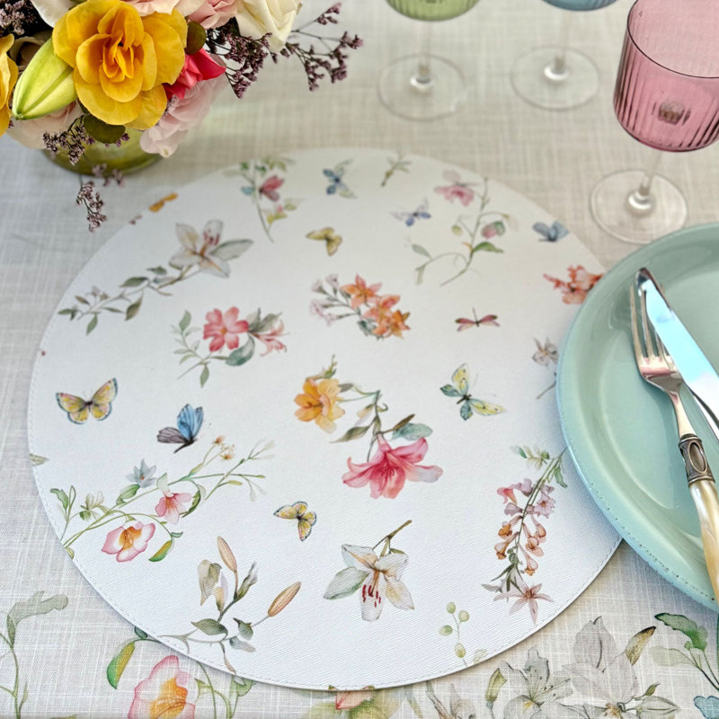 Lily Garden 100% Pthalate-free Vinyl Round Placemats