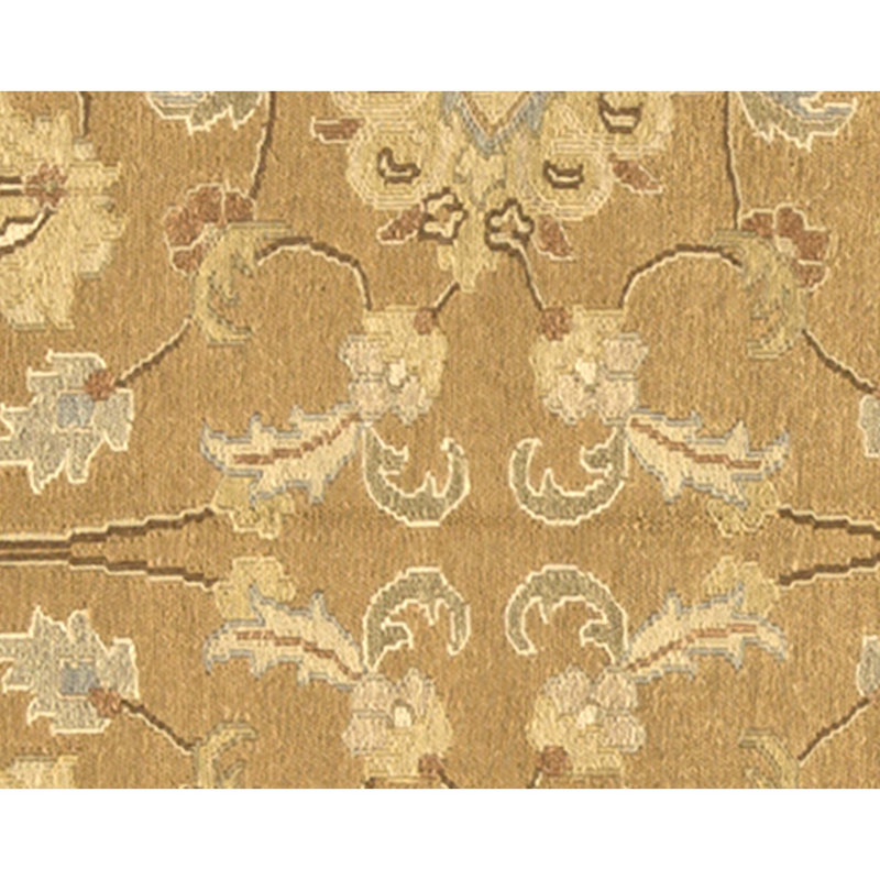 Tapis brun et beige de haute qualité noué à la main