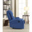 Fauteuil inclinable bleu avec porte-gobelet