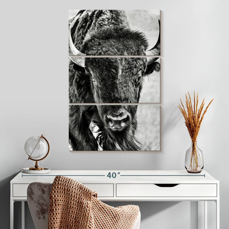 Brampt Buffalo Portrait, 32'' H X 20'' W