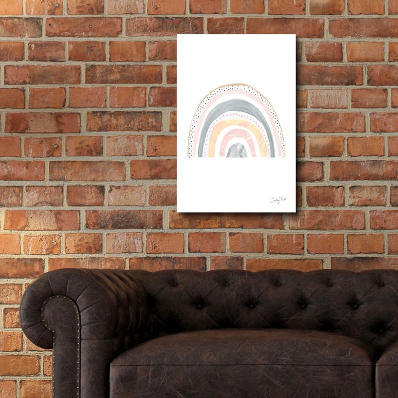 «Boho Rainbow IX» par Courtney Prahl, art mural en verre acrylique, H 24 po x l 16 po x P 0,2 po