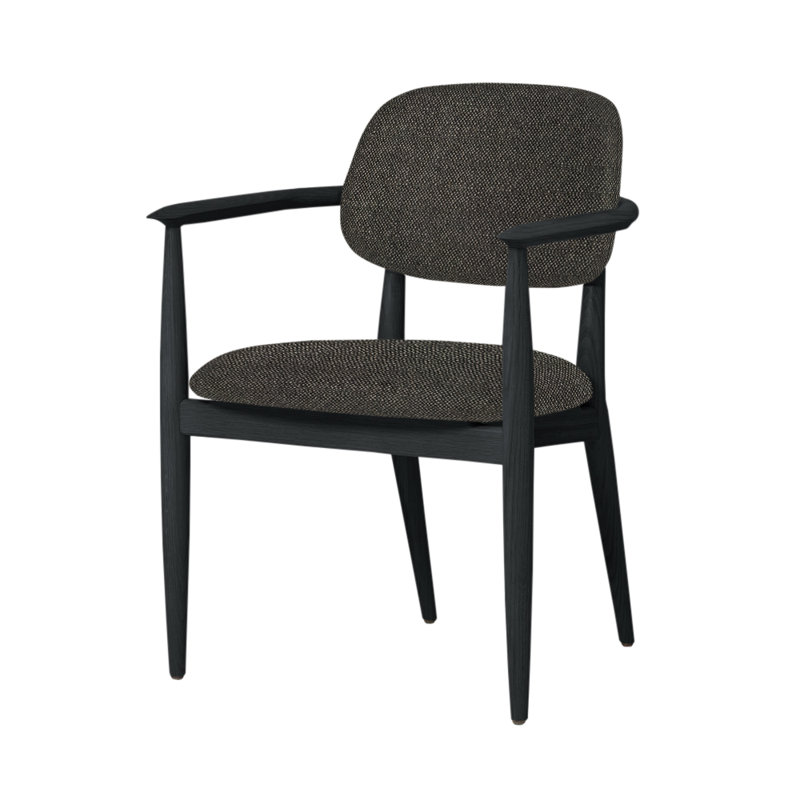 Slow Arm Chair, Steelcut Trio 124, Gray Oak