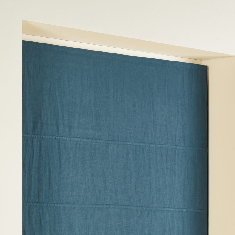 Carlina Blackout Roman Blind, Blue, 220 cm L x 150 cm W