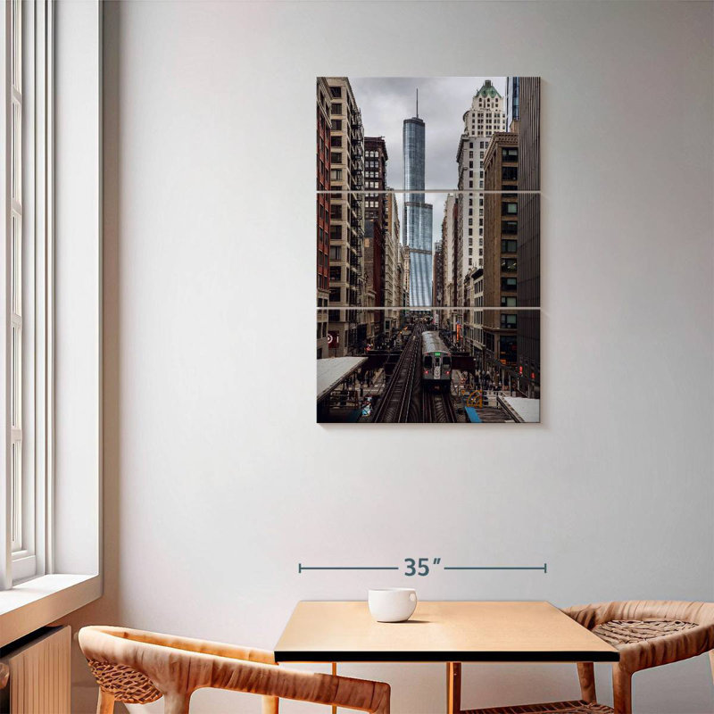 Nicci Chicago Train Ride, 57" H x 36" W