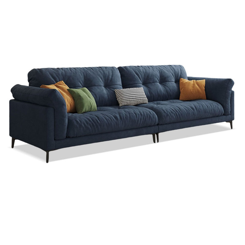 Coussin modulaire bleu 100% polyester, H 35,43 po x l 109,45 po x P 37,01 po, Bleu