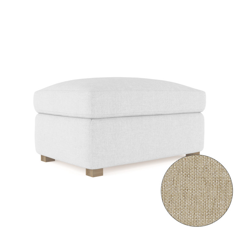 Repose-pieds Madison, Lin huître Pebble Weave, Naturel