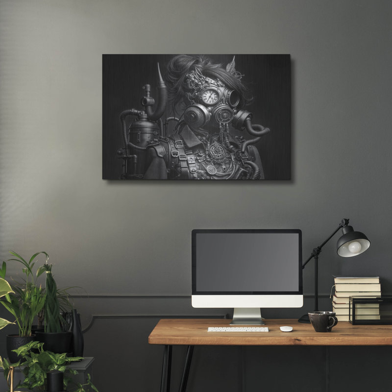 «Time Traveller 2» par KIR.DART, art mural en métal, H 24 po x l 36 po