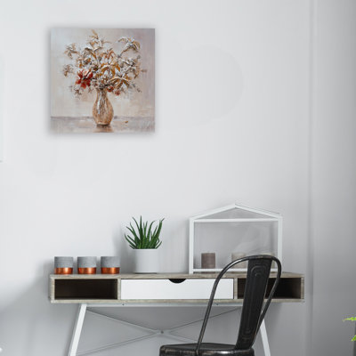 Fleurs - peinture sur toile tendue
