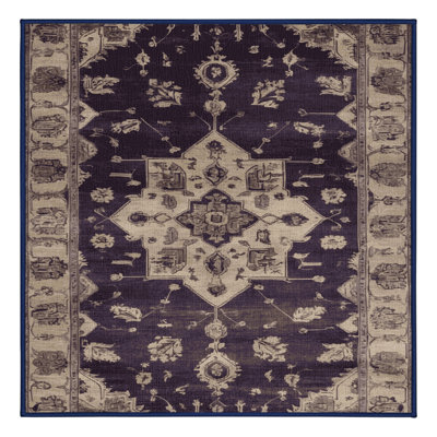 Machine Washable Overdyed Purple Area Rug