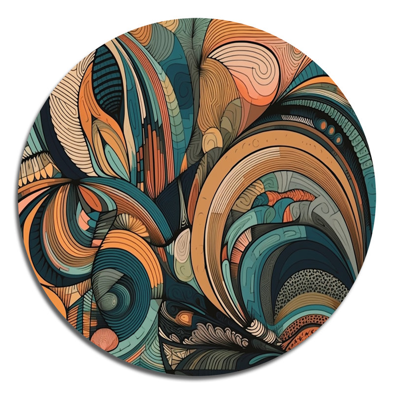 Décoration murale en métal pastel Boho Artwork III - Minimalisme, H 16 po x l 16 po x P 1 po
