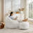 Elaine 46‘’ 3-in-1 Bean Bag Chair&Lounger with Ottoman -1419484294