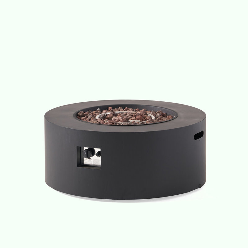 32" Patio 40,000 BTU Round Iron Propane Fire Pit,