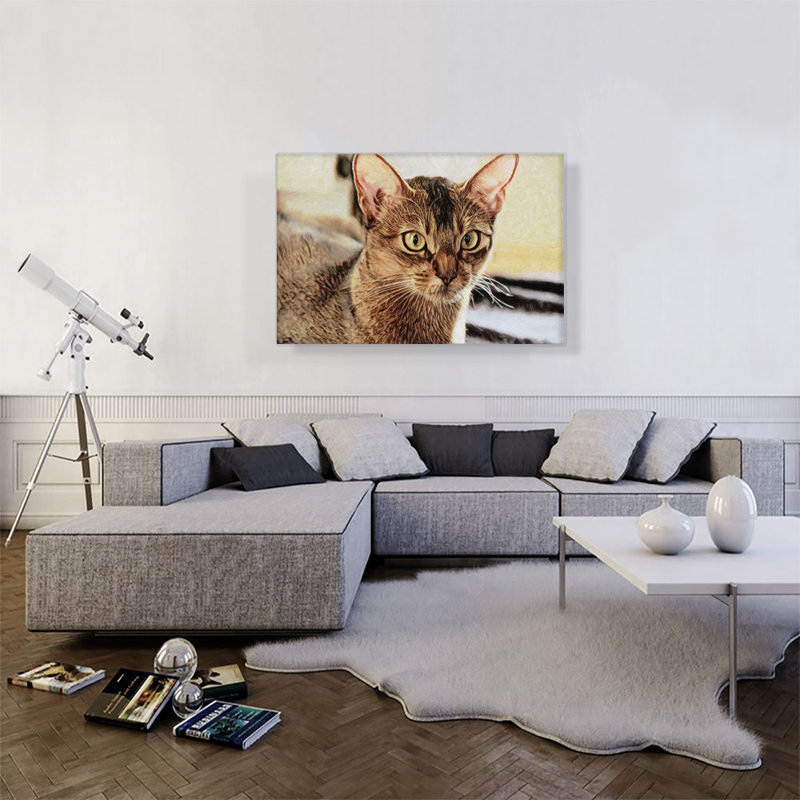 Reproduction sur toile tendue Abyssinian, H 26 po x l 40 po x P 0,75 po