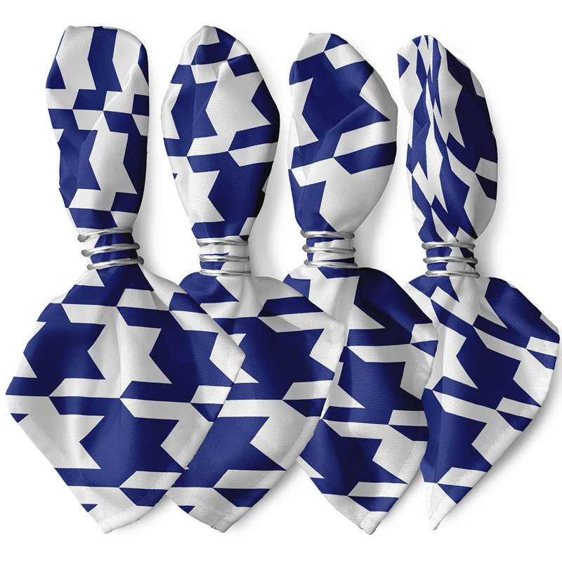 Ensemble de serviettes 4 pièces Bryant, Bleu royal, L 18 po x L 18 po