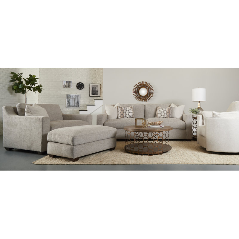 Canapé rembourré 95 po Rhodes, Chenille Crypton® neige Nomad