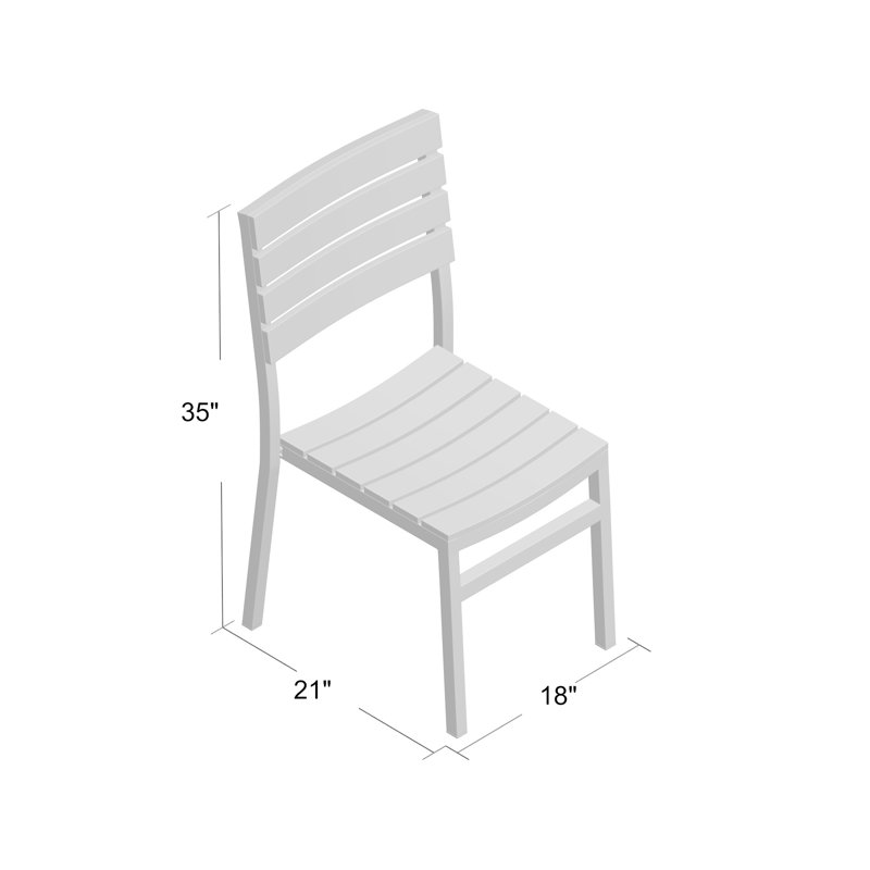 Aubrey Premium All-Weather Wicker Outdoor Dining Side Chair, Black