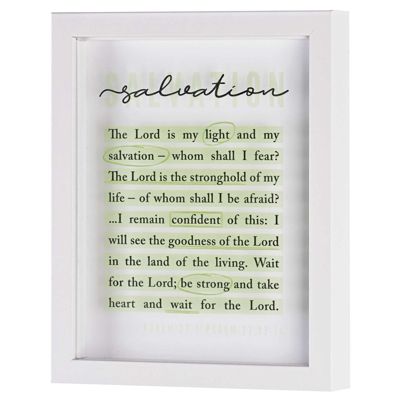 Art encadré, Salut, Ps. 27: 1,13-14