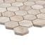 Wooden 2" Hexagon Polished Marble Mosaic Tile