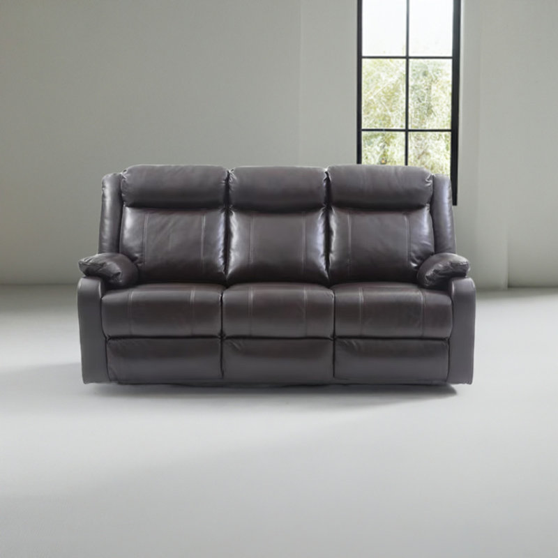 Canapé inclinable Saini, Marron foncé