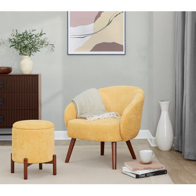 Kateryn Upholstered Lounge Chair with Wood Legs