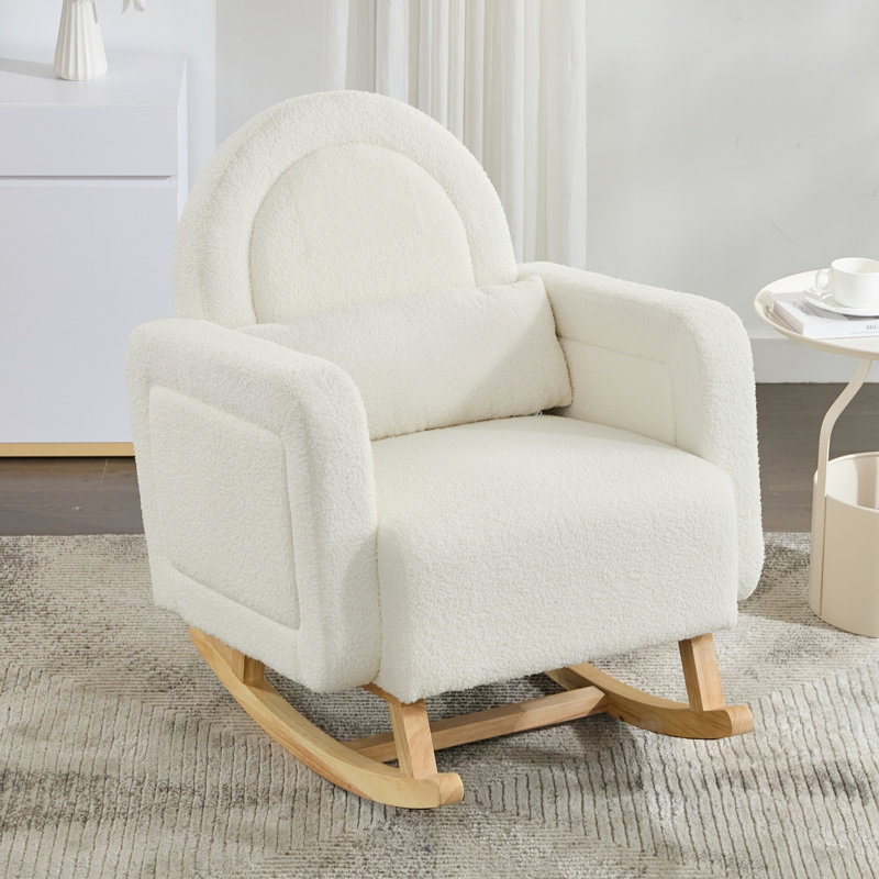 Chaise berçante d'appoint avec coussin pour la maison