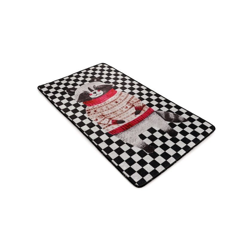 Ravenwood Tufted Black/White/Orange Rug