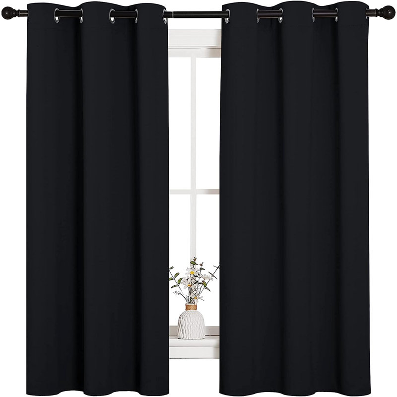 Paire de rideaux en polyester Loverde, L 36 po x H 63 po