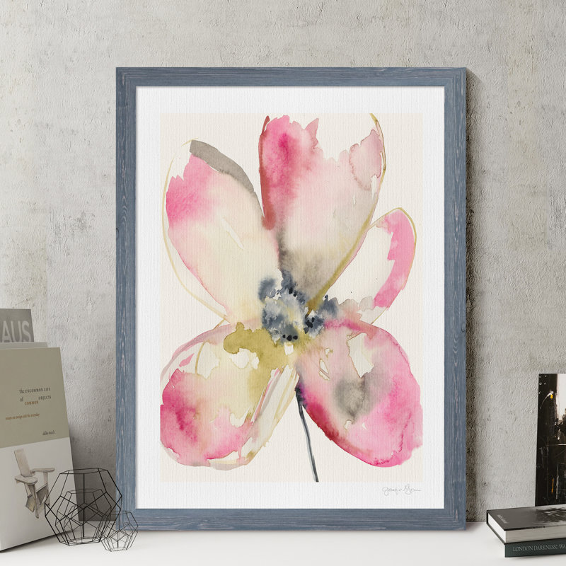 « magenta pétales ii » par paul cezanne-cadre photo, reproduction d’art, H 30 po x l 22 po x P 1 po, Cadre de toile gris