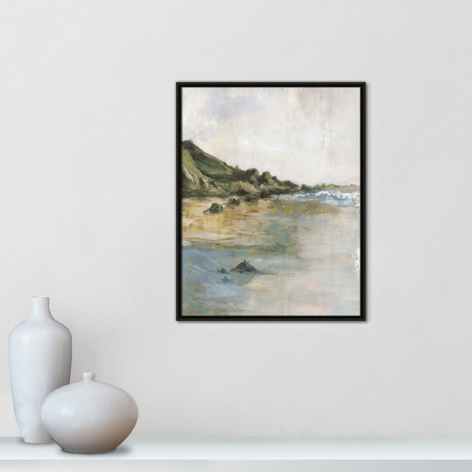 Cordoba "Tide's Edge" Print, 29.5" H x 23.5" W, Espresso