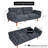 Arnbert Full 75.39" Wide Tufted Back Convertible Sofa-1713037944