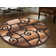 Abstract Brown/Green Area Rug