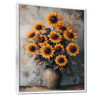 «Divany Sunflowers Farmhouse Grace», reproduction d'art sur toile, tournesols